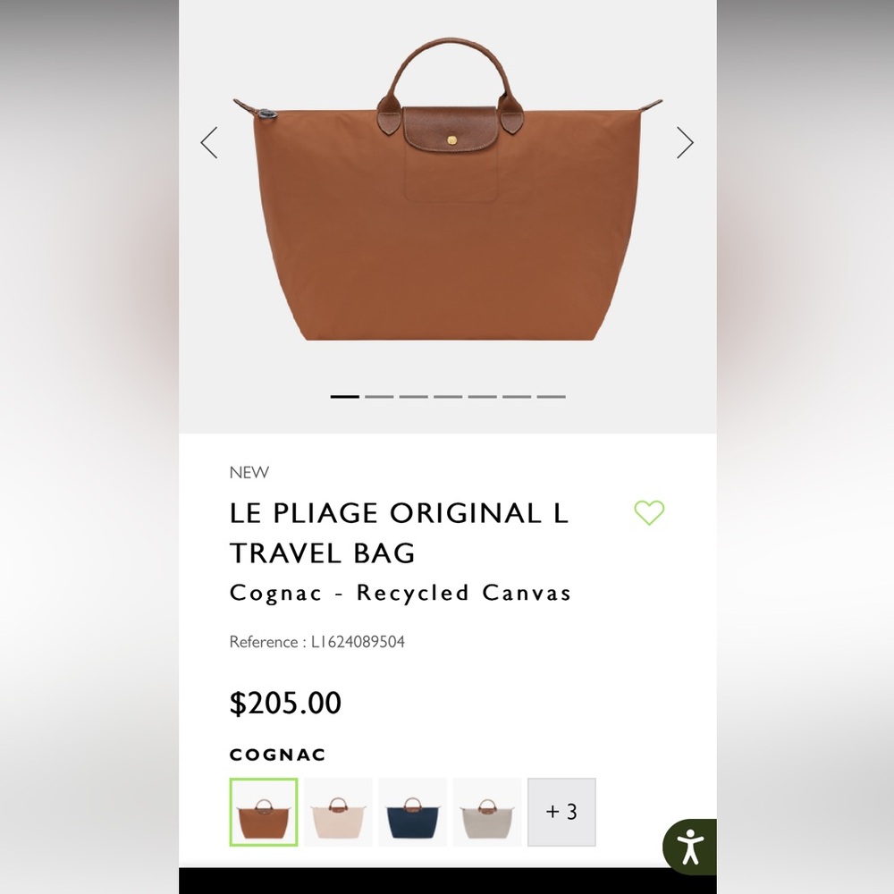 Longchamp Le Pliage Original L Travel Bag - Brown
